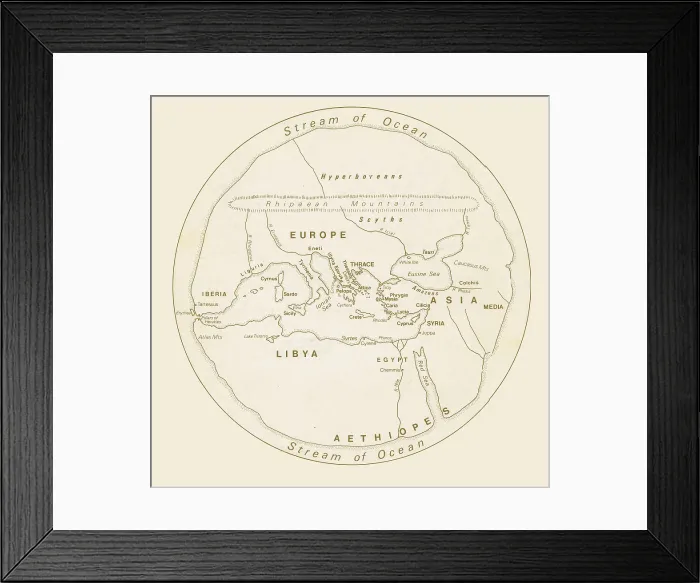 Framed Print : The world as seen by the ancients