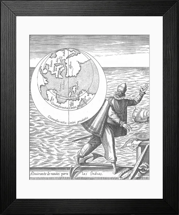 Framed Print : Christopher Columbus, Italian Explorer Framed Print : Christopher Columbus, Italian Explorer