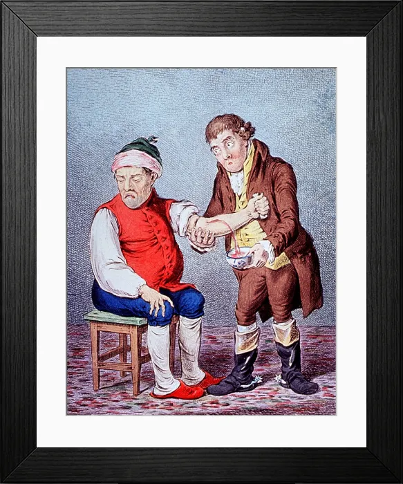 Framed Print : Bloodletting, 1804 Framed Print : Bloodletting, 1804