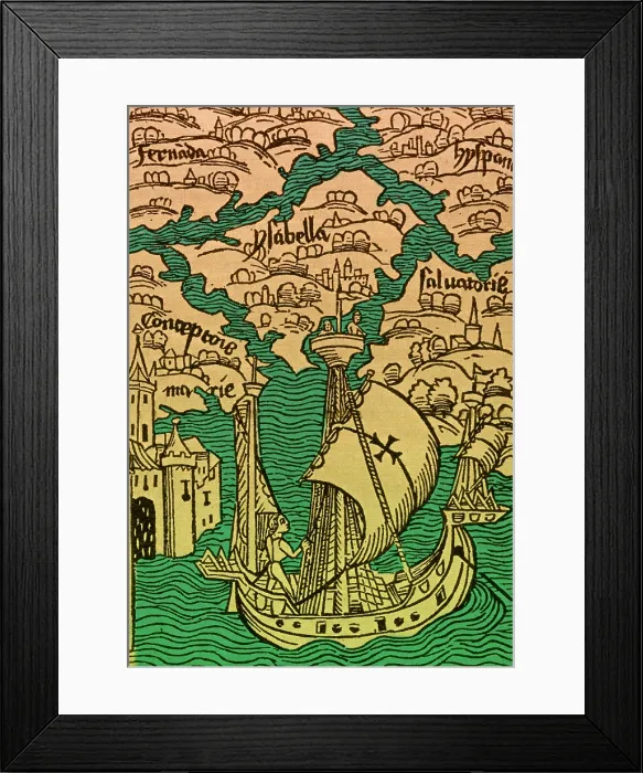 Framed Print : Islands Discovered by Columbus