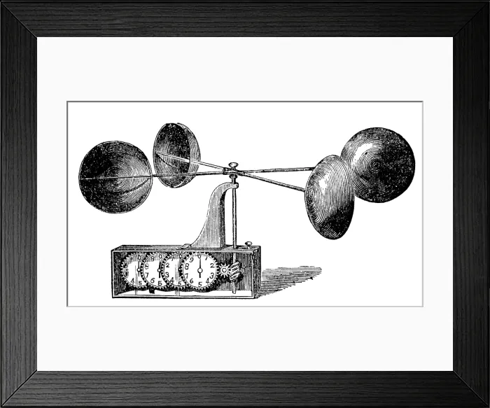 Framed Print : Robinson's Anemometer, 1846 Framed Print : Robinson's Anemometer, 1846