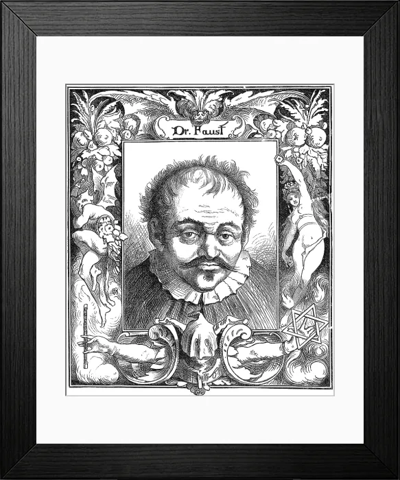 Framed Print : Johann Georg Faust, German Alchemist Framed Print : Johann Georg Faust, German Alchemist