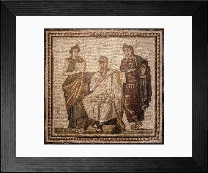 Framed Print : Virgil, Ancient Roman Poet, Mosaic, 3rd Century