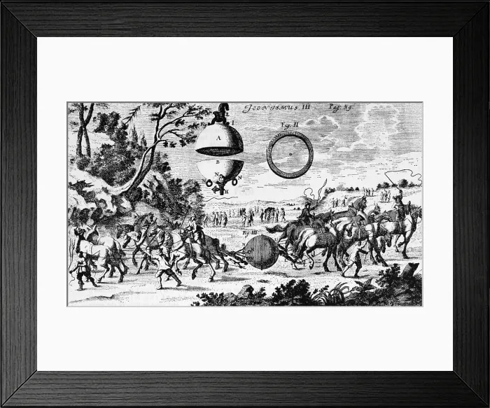 Framed Print : Magdeburg Hemispheres, 17th Century Framed Print : Magdeburg Hemispheres, 17th Century
