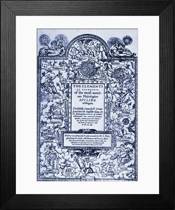 Framed Print : Elements of Geometry, Frontispiece, 16th Century