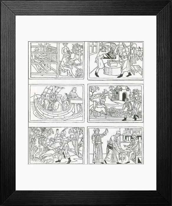 Framed Print : Trades, 1475 Framed Print : Trades, 1475