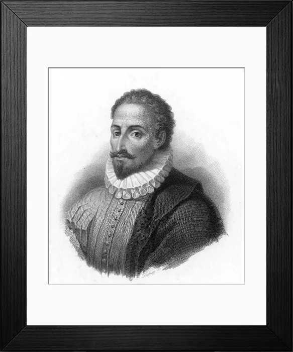 Framed Print : Miguel de Cervantes, Spanish Author Framed Print : Miguel de Cervantes, Spanish Author