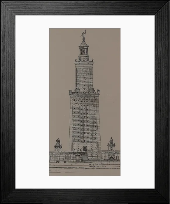 Framed Print : Wonders of the Ancient World, Lighthouse of Alexandria Framed Print : Wonders of the Ancient World, Lighthouse of Alexandria