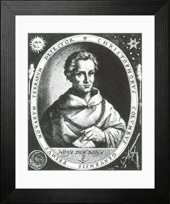 Framed Print : Christopher Columbus, Italian Explorer