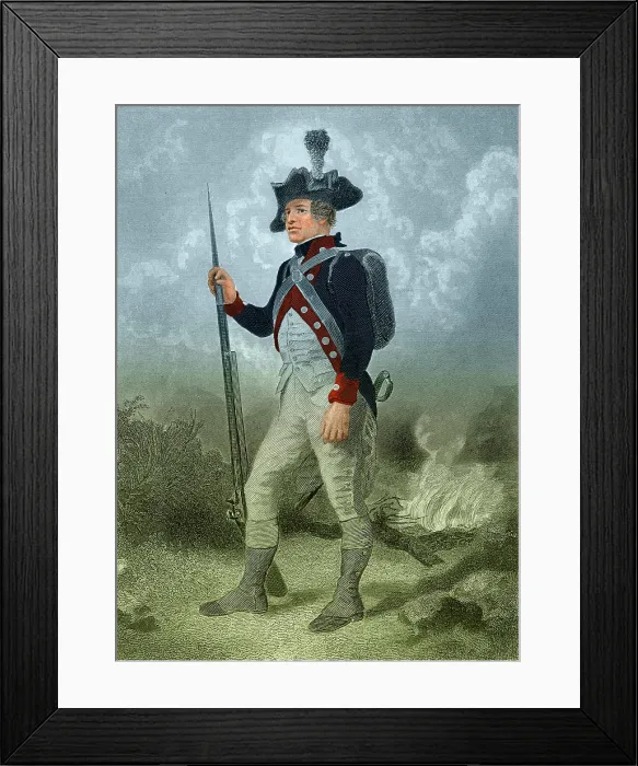 Framed Print : American Continental Soldier Framed Print : American Continental Soldier