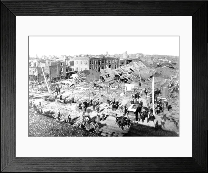 Framed Print : Cyclone Damage, 1896 Framed Print : Cyclone Damage, 1896