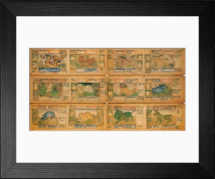 Framed Print : Chinese Zodiac, 18th century Framed Print : Chinese Zodiac, 18th century