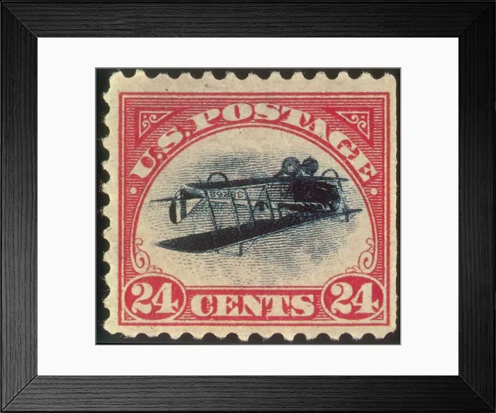 Framed Print : Inverted Jenny, U.S. Postage Stamp, 1918