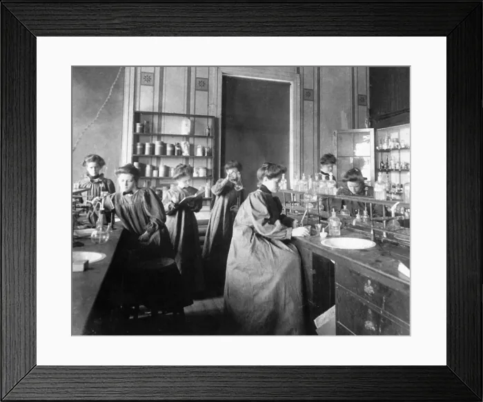 Framed Print : College Chemisty Class Framed Print : College Chemisty Class