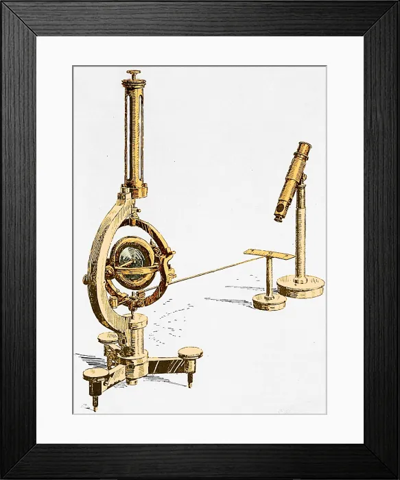 Framed Print : Spinning Gyroscope, Illustration