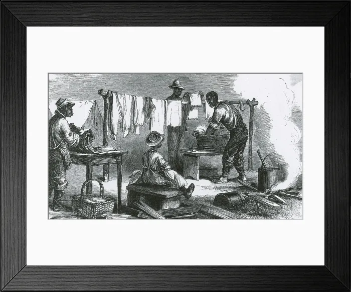 Framed Print : Slaves in Union Camp Framed Print : Slaves in Union Camp