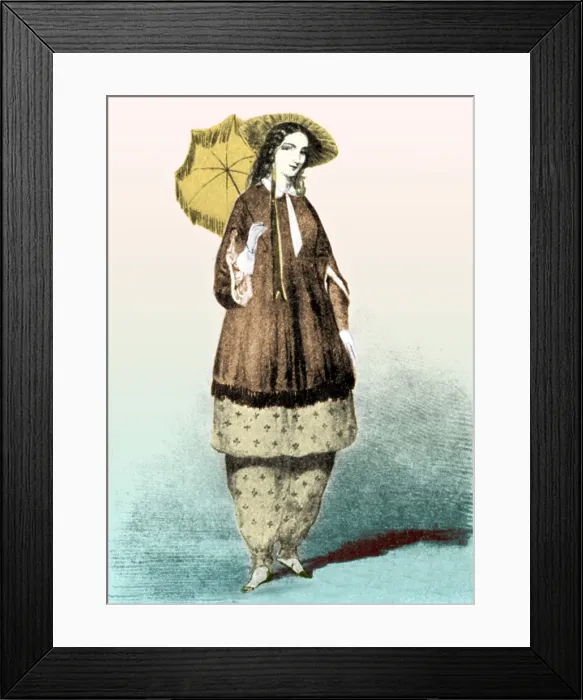 Framed Print : Amelia Bloomer, American Activist Framed Print : Amelia Bloomer, American Activist