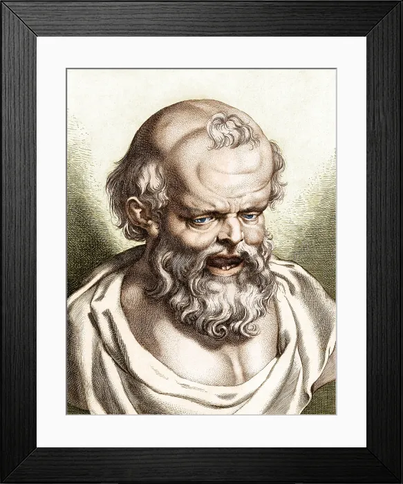 Framed Print : Democritus, Ancient Greek Polymath