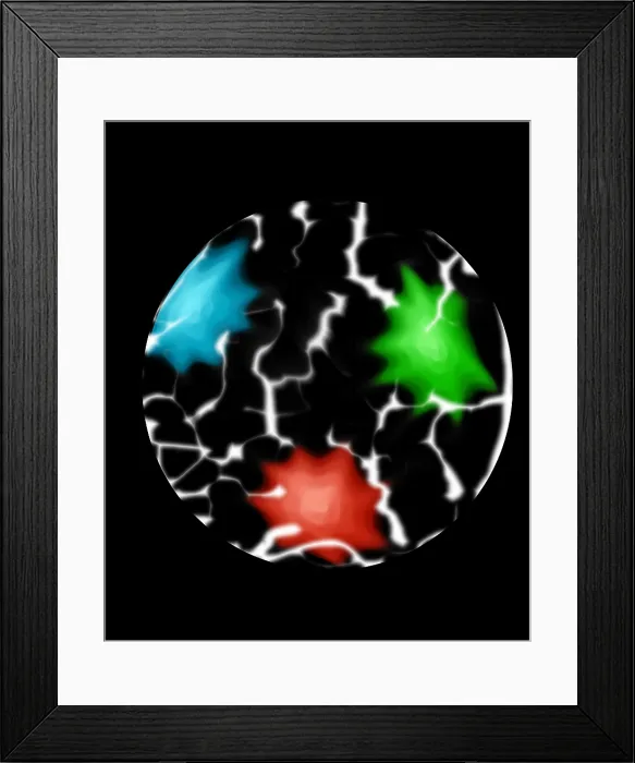Framed Print : Quarks, Illustration