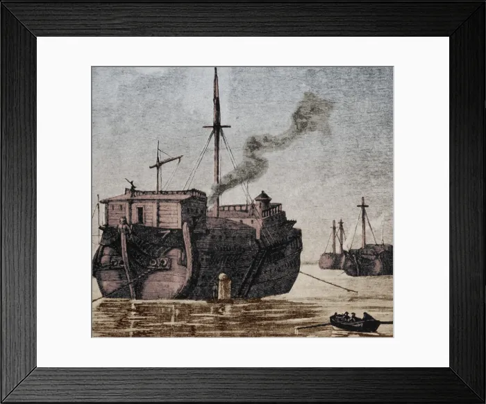Framed Print : HMS Jersey, 1777 Framed Print : HMS Jersey, 1777