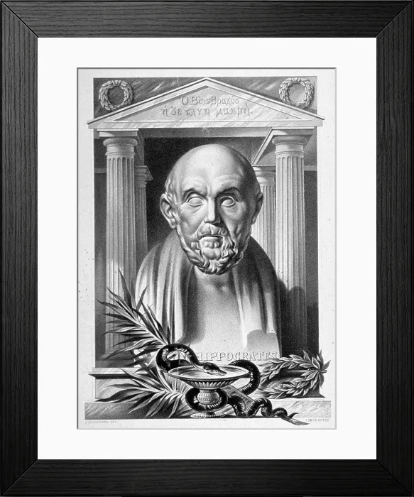 Framed Print : Hippocrates, Greek Physician, Father of Modern Medicine