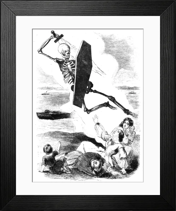 Framed Print : Death Scattering Pestilence Among the People, 19th C