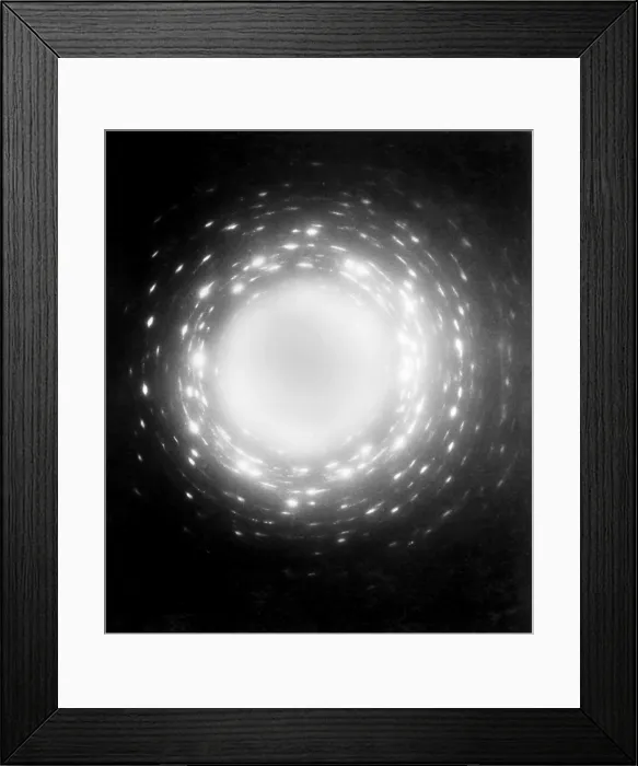 Framed Print : X-Ray Diffraction Polyethylene Crystals Framed Print : X-Ray Diffraction Polyethylene Crystals