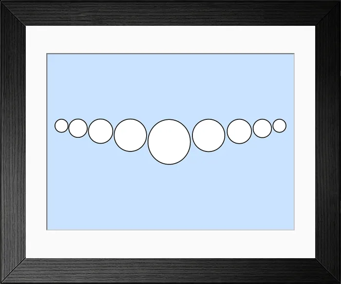 Framed Print : Optical Illusion, Konig Necklace, Illustration