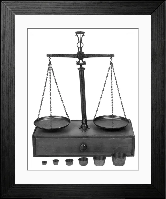 Framed Print : Gold Dust Balance Scale, 19th Century Framed Print : Gold Dust Balance Scale, 19th Century