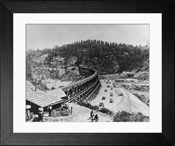 Framed Print : Building the Transcontinental Railroad