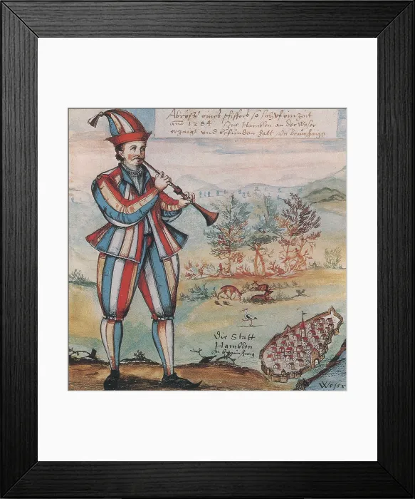 Framed Print : Pied Piper of Hamelin, German Legend Framed Print : Pied Piper of Hamelin, German Legend