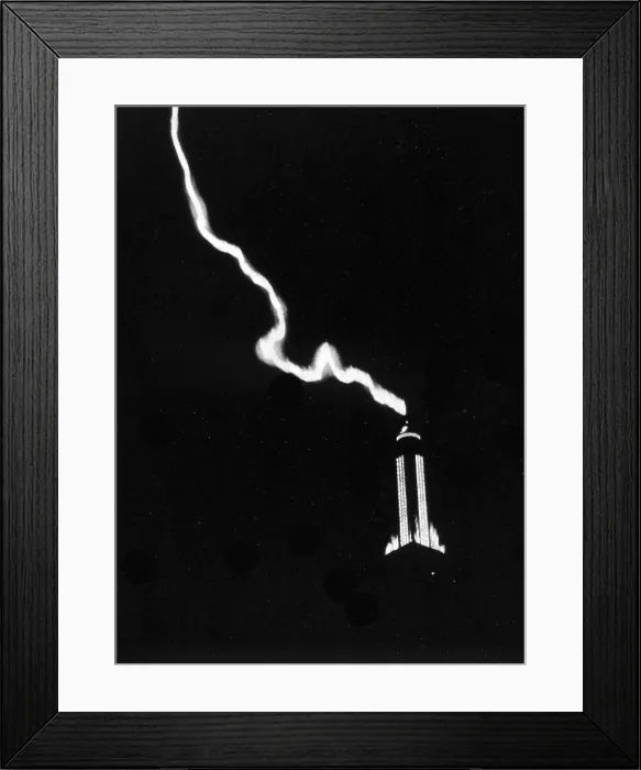 Framed Print : Lightning Strikes Empire State Building, 1934 Framed Print : Lightning Strikes Empire State Building, 1934