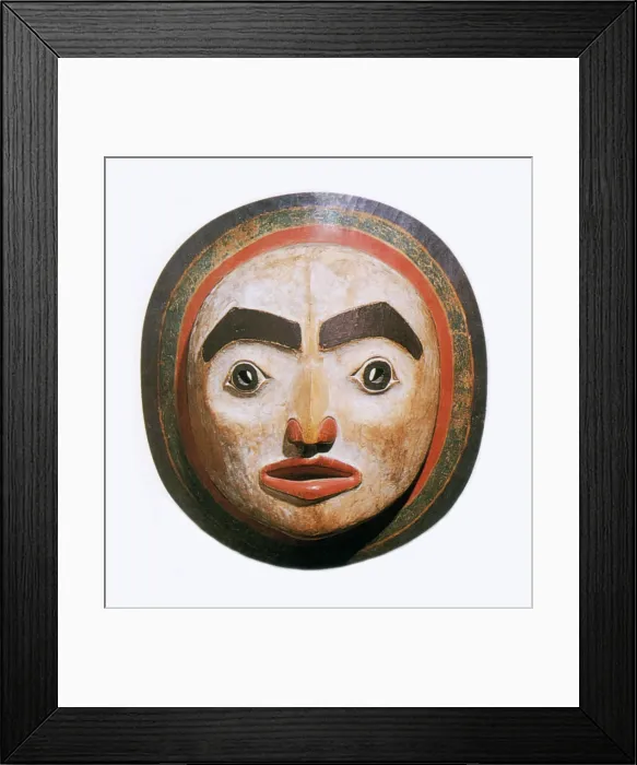 Framed Print : Haida Moon Mask Framed Print : Haida Moon Mask