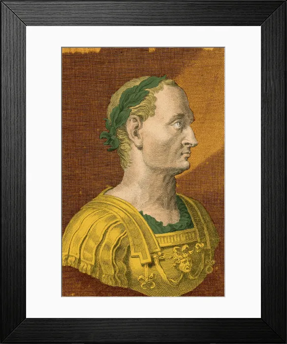 Framed Print : Julius Caesar, Roman General and Statesman