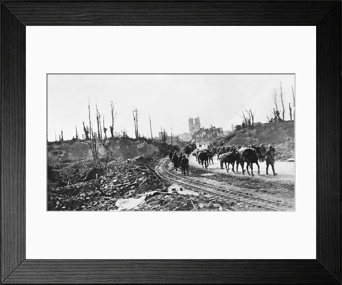 Framed Print : WWI, POWs Entering Ypres, 1917 Framed Print : WWI, POWs Entering Ypres, 1917