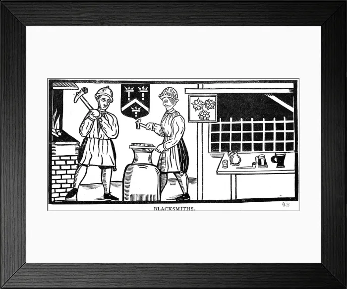 Framed Print : Blacksmiths, 17th Century Framed Print : Blacksmiths, 17th Century