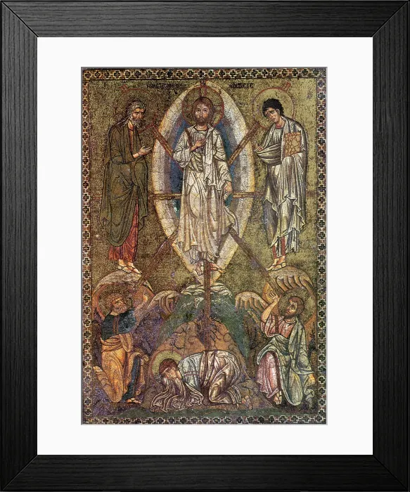 Framed Print : Transfiguration of Jesus, Byzantine Mosaic Framed Print : Transfiguration of Jesus, Byzantine Mosaic