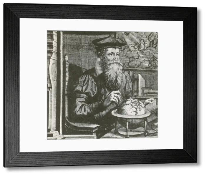 Framed Print : Gerardus Mercator, Flemish Cartographer Framed Print : Gerardus Mercator, Flemish Cartographer