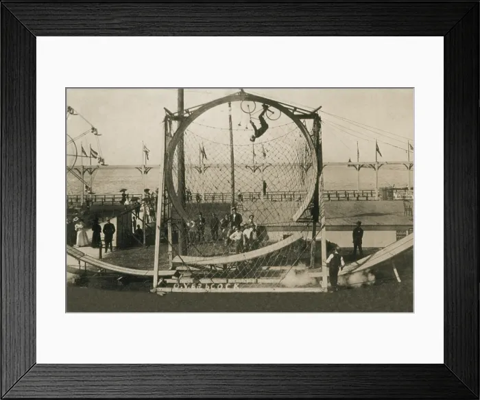 Framed Print : Loop the Loop, Bicycle Daredevil Framed Print : Loop the Loop, Bicycle Daredevil