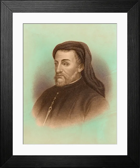 Framed Print : Geoffrey Chaucer, English Poet Framed Print : Geoffrey Chaucer, English Poet