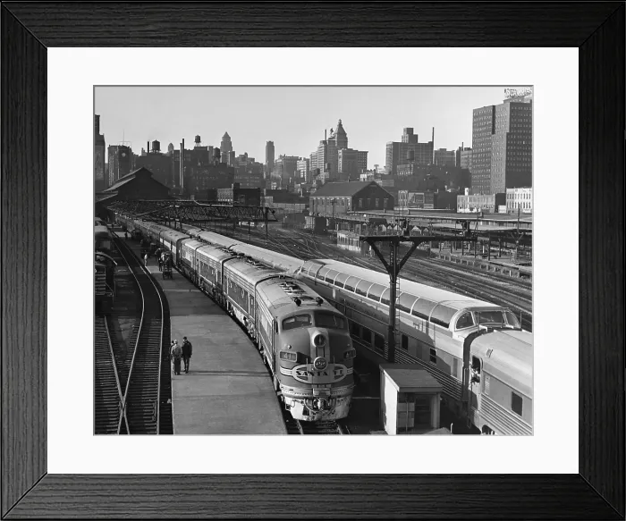 Framed Print : El Capitan & Texas Chief, c. 1955