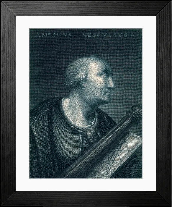 Framed Print : Amerigo Vespucci, Italian Explorer Framed Print : Amerigo Vespucci, Italian Explorer
