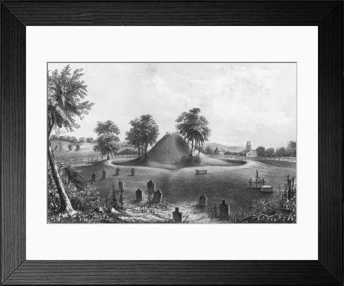 Framed Print : Great Mound at Marietta, 1848 Framed Print : Great Mound at Marietta, 1848