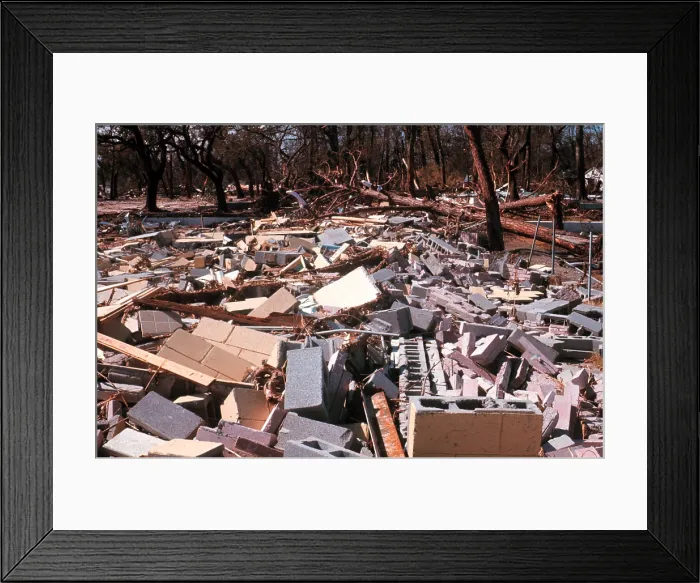 Framed Print : Huricane Camille Damage, 1969