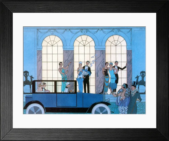 Framed Print : French Fashion, George Barbier Pochoir, 1924 Framed Print : French Fashion, George Barbier Pochoir, 1924