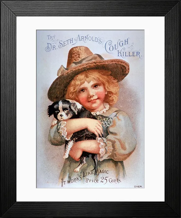 Framed Print : Dr. Seth Arnold's Cough Killer, Contained Morphine