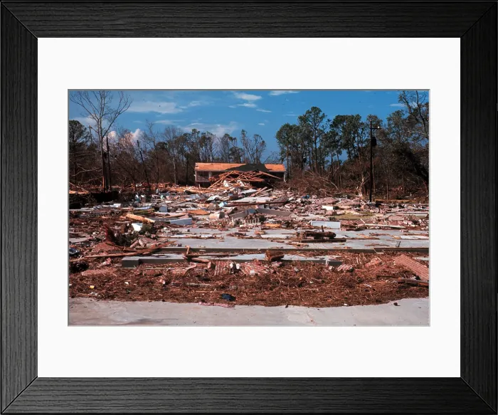 Framed Print : Huricane Camille Damage, 1969