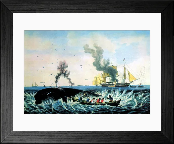 Framed Print : Whaling, 19th Century Framed Print : Whaling, 19th Century