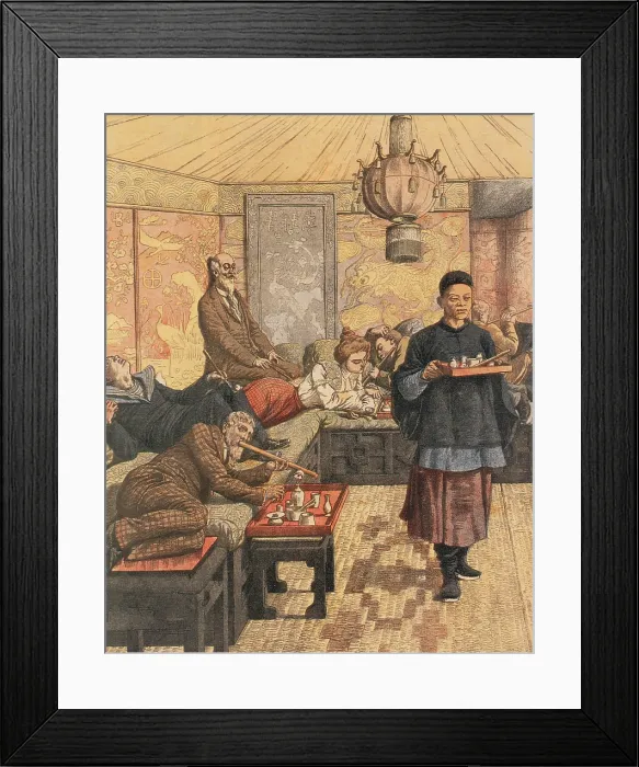 Framed Print : Opium Den in France, 1903 Framed Print : Opium Den in France, 1903