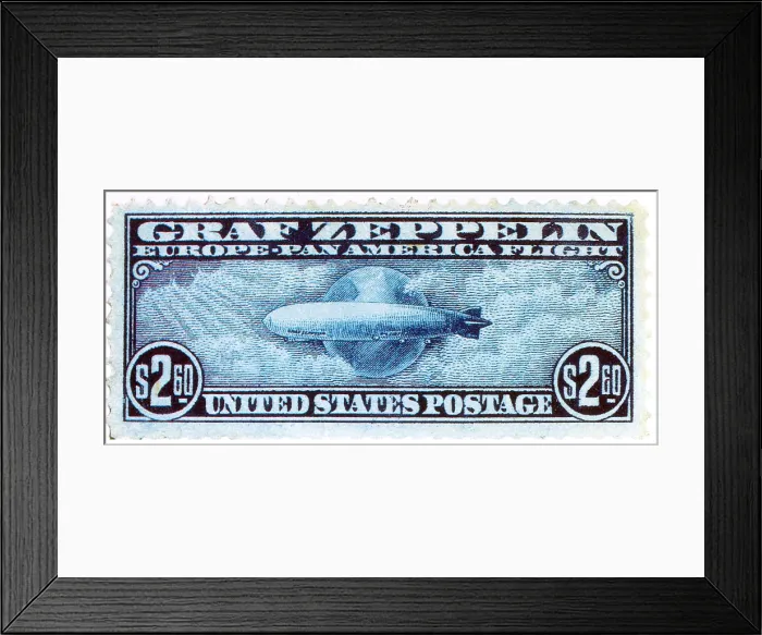 Framed Print : Graf Zeppelin, U.S. Postage Stamp, 1930 Framed Print : Graf Zeppelin, U.S. Postage Stamp, 1930